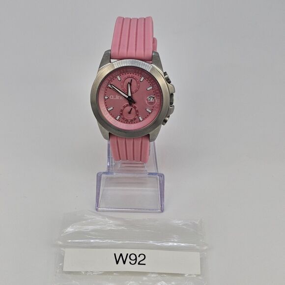 ALine Aroha Women\'s Watch‎ 42MM Pink Dial Plastic Bands New Battery HEAVY WATCH main image 4